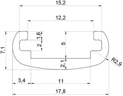 12X7 OVAL AVİZE LED PROFİLİ Yiğit Alüminyum