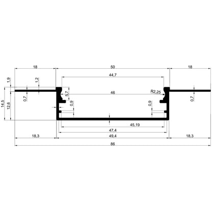 5CM Trimless LED Profili - T62 Yiğit Alüminyum