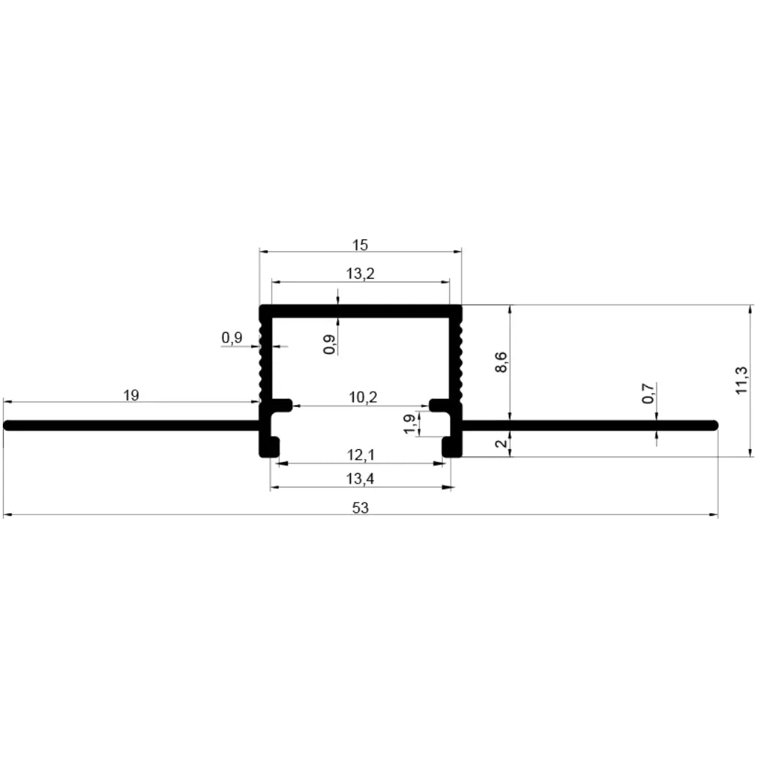 1.5CM Trimless LED Profili - 6131 Yiğit Alüminyum