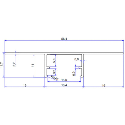 1.5CM Fuga Trimless LED Profili Yiğit Alüminyum