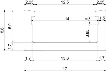 8X17 AVİZE LED PROFİLİ Yiğit Alüminyum